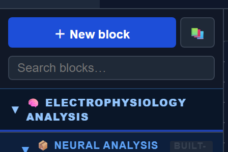New block button